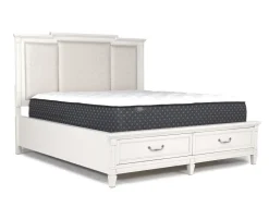 Willowbrook Upholstered Wall Bed In Pebble, Queen