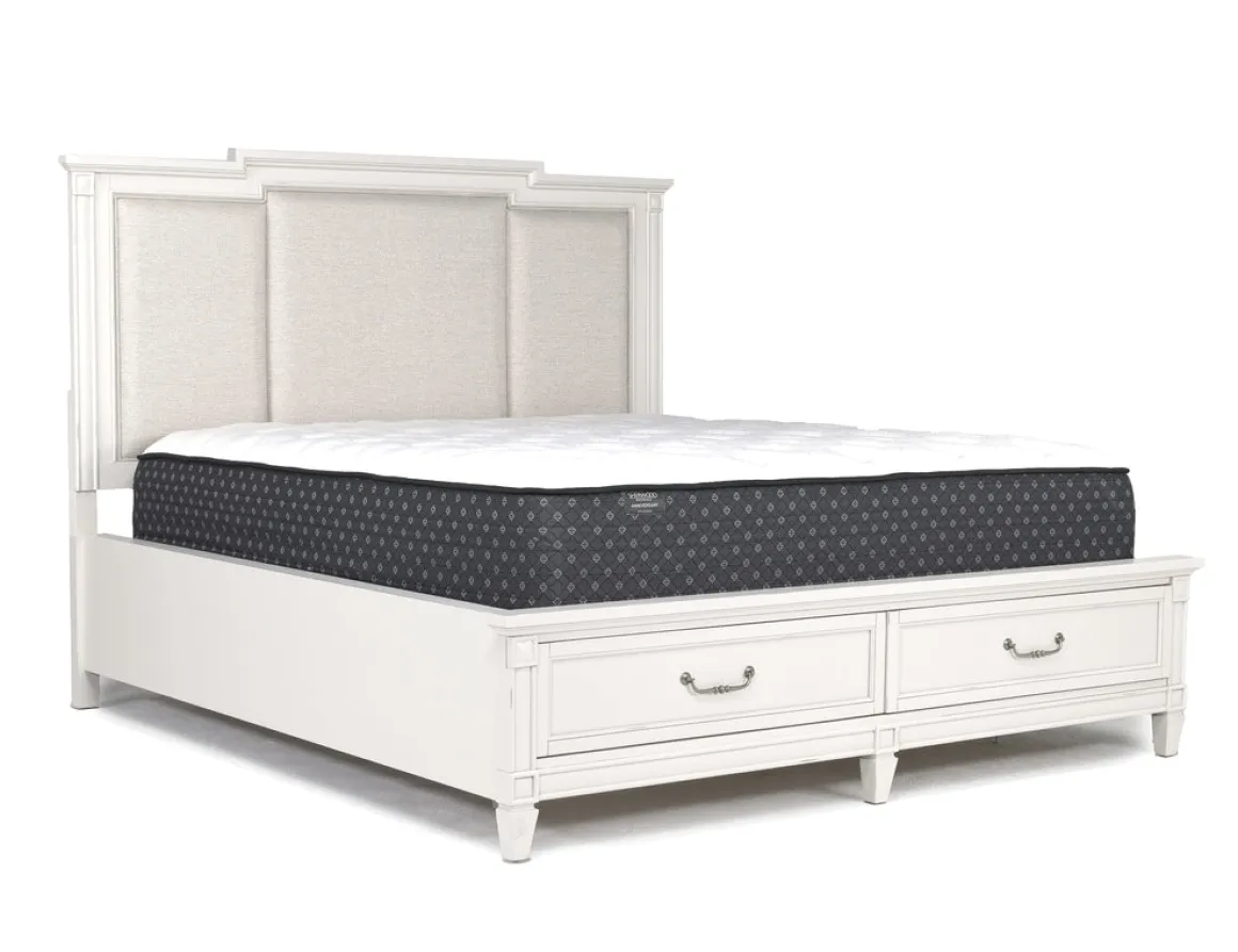 Willowbrook Upholstered Wall Bed In Pebble, Queen