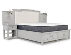 Willowbrook Upholstered Wall Bed In Pebble, Queen