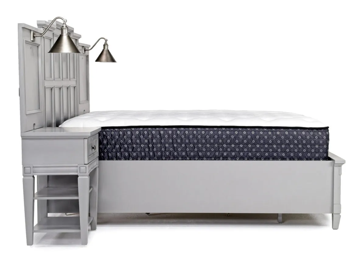 Willowbrook Upholstered Wall Bed In Pebble, Queen
