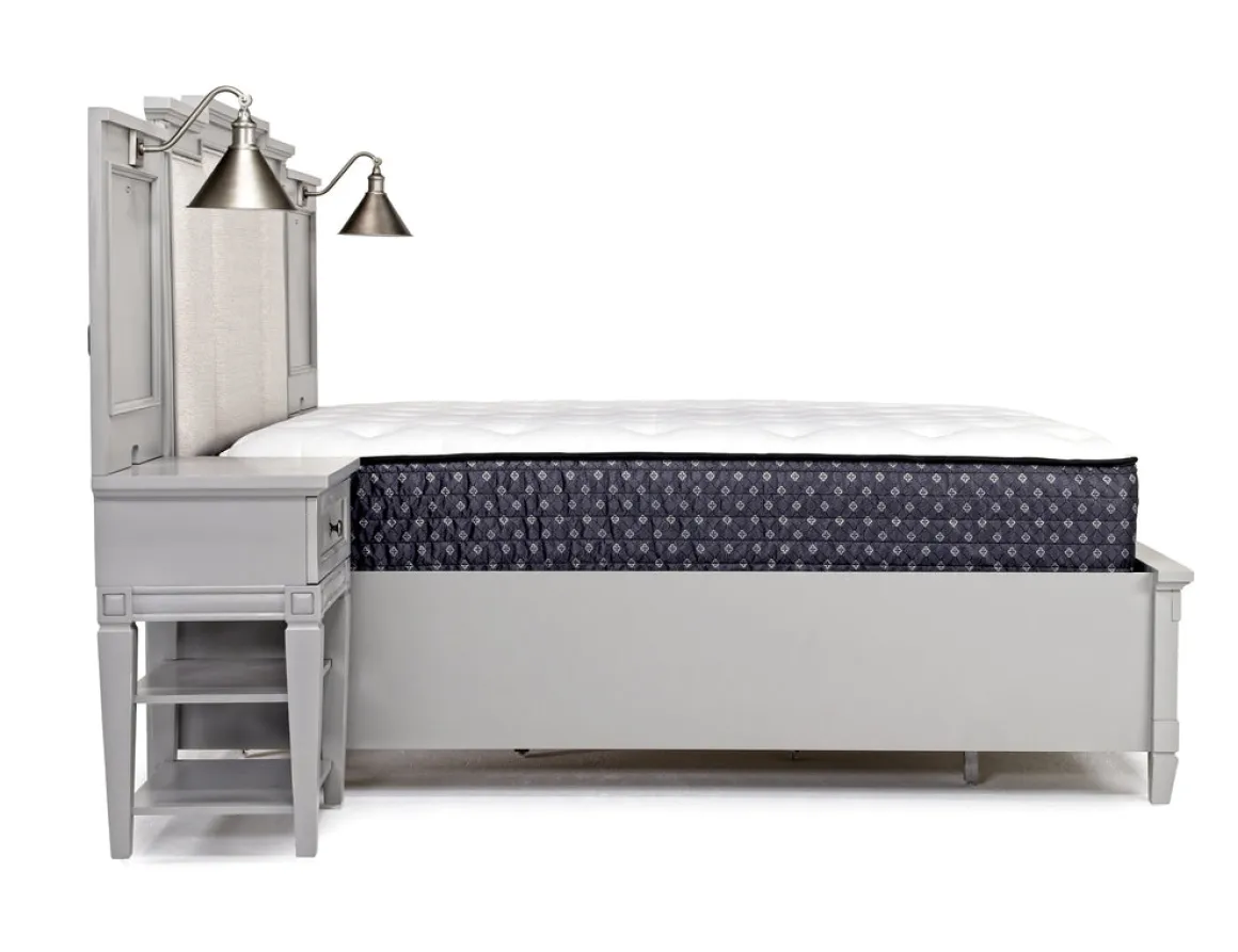 Willowbrook Upholstered Wall Bed In Pebble, Queen
