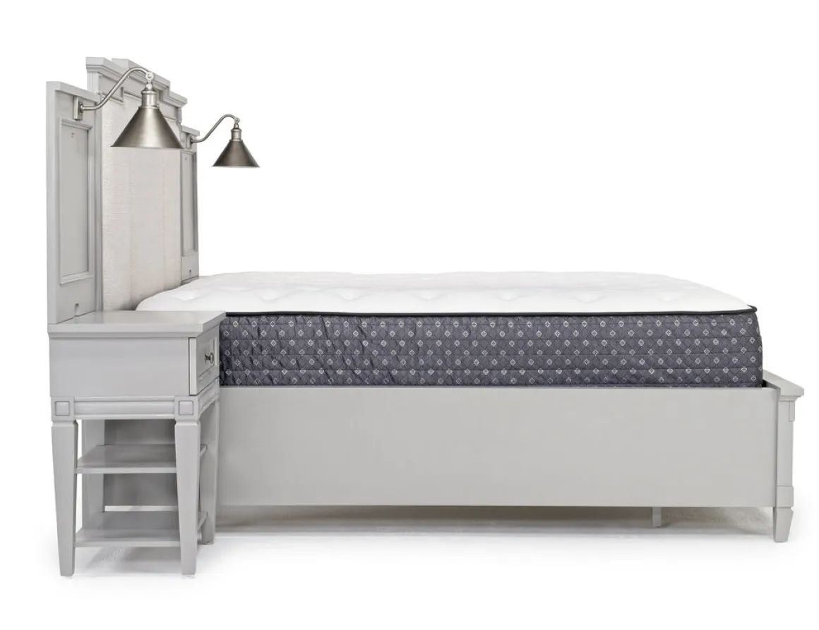 Willowbrook Upholstered Wall Bed In Pebble, Queen