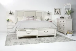 Willowbrook Upholstered Wall Bed In Pebble, Queen