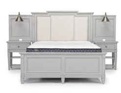 Willowbrook Upholstered Wall Bed In Pebble, Queen