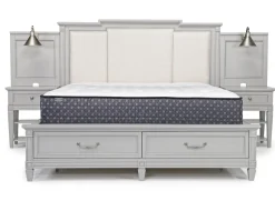Willowbrook Upholstered Wall Bed In Pebble, Queen