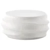 Winded Outdoor Round Cocktail Table In White