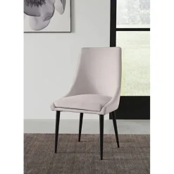 Winston Side Chair In Cream, Set Of 2