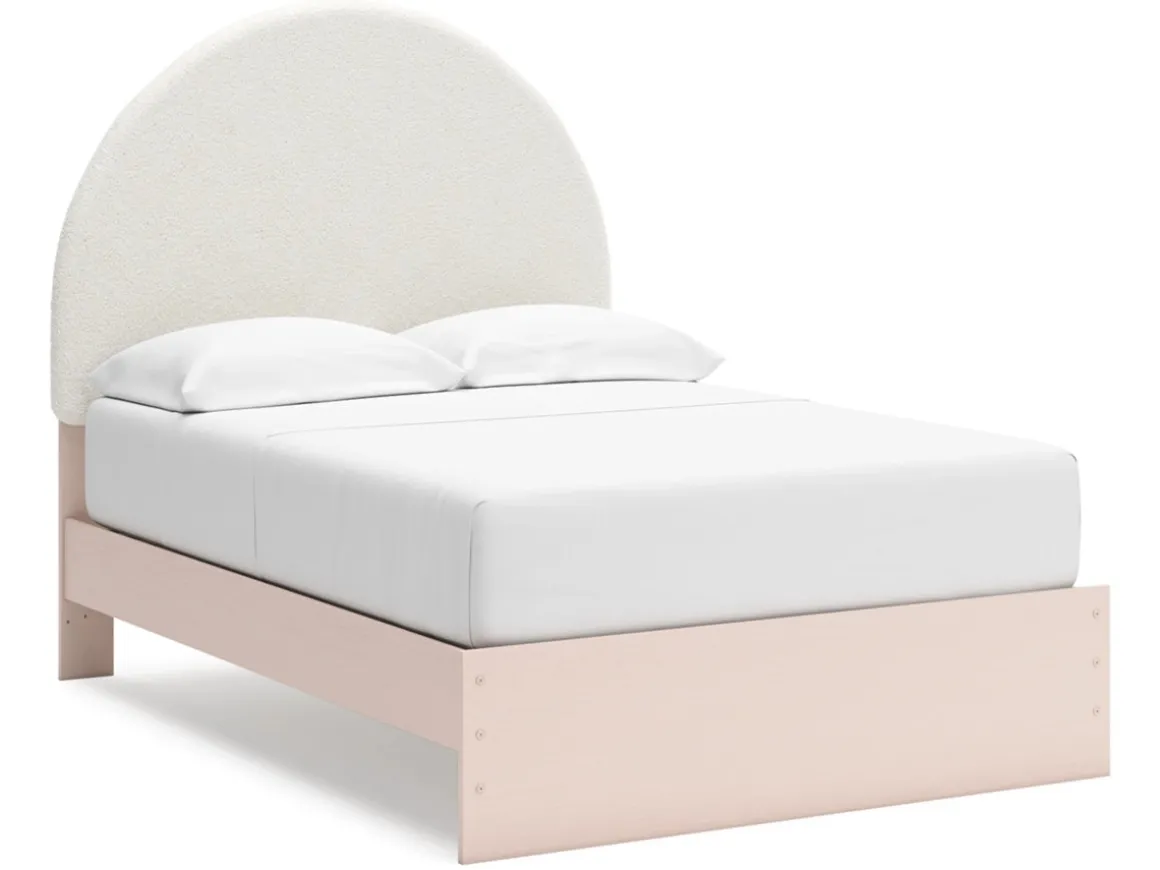 Wistenpine Panel Bed, Dresser, Mirror & Nightstand In Blush, Twin