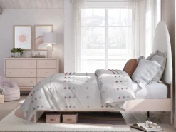 Wistenpine Panel Bed W/ Storage In Blush, Twin