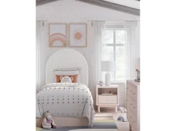 Wistenpine Panel Bed W/ Storage In Blush, Twin