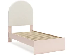 Wistenpine Panel Bed W/ Storage In Blush, Twin