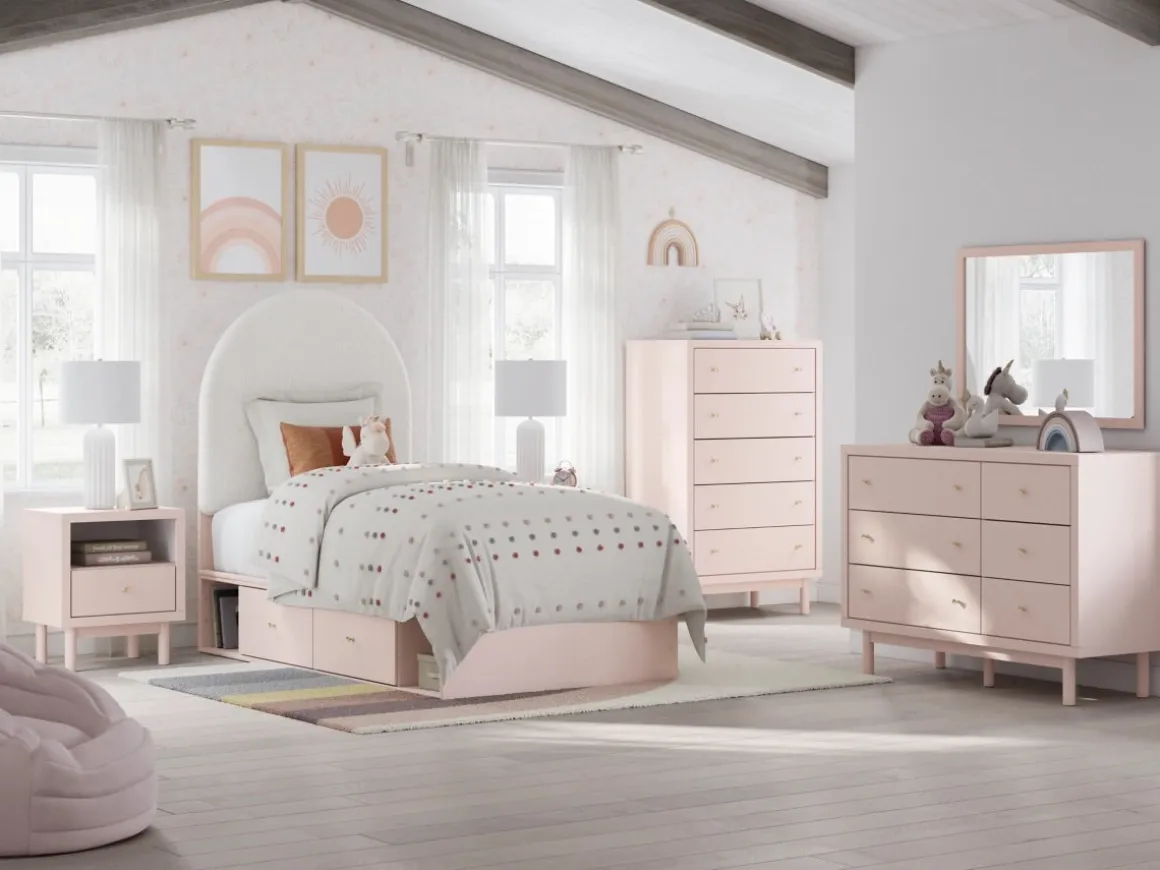 Wistenpine Storage Bed In Blush, Twin