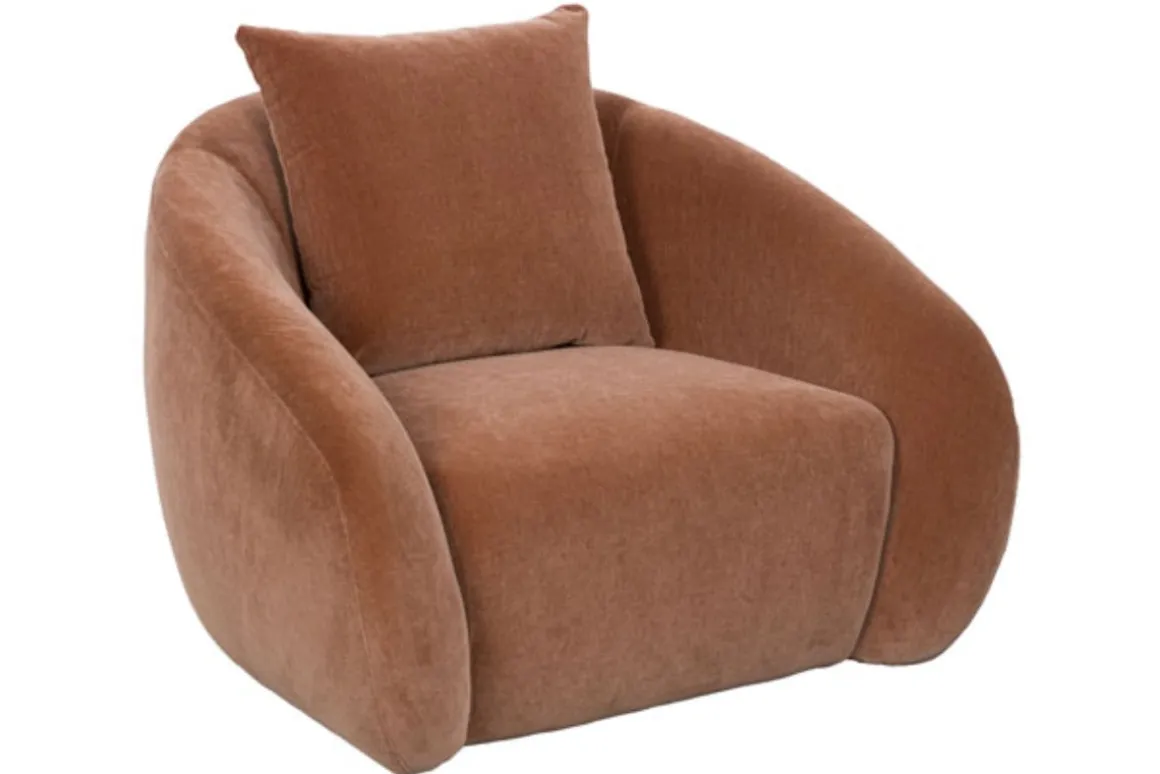 Yahya Swivel Chair In Sienna