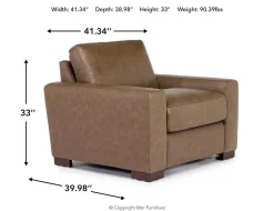 York Chair In York Chestnut Leather