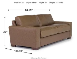 York Sofa In York Chestnut Leather