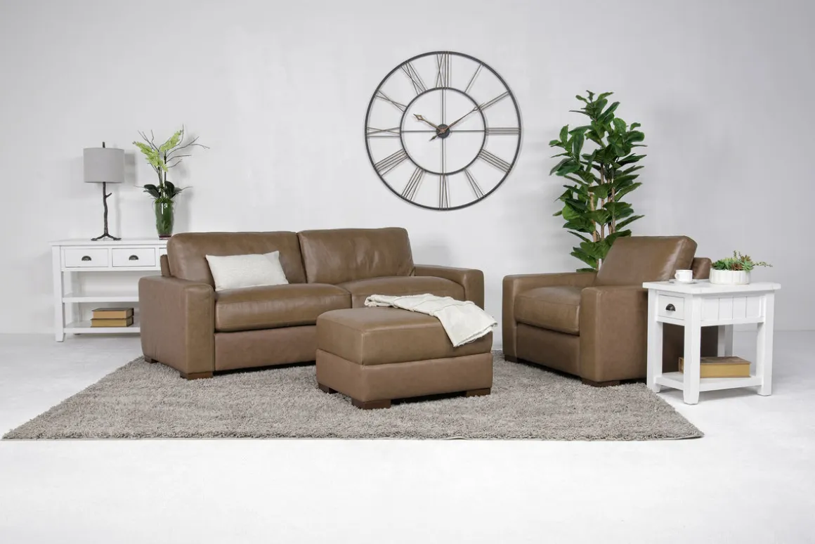 York Sofa In York Chestnut Leather