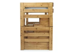 Young Pioneer Bunk Bed W/ Storage Steps & 4 Storage Drawers In Dark Gray, Twin/Twin