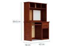 Young Pioneer Desk & Hutch In Natural