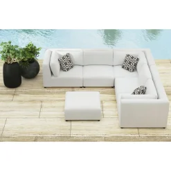 Zandara Outdoor 5 Piece Sectional In Beige