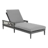 Zella Outdoor Lounge Chaise In Earl Gray