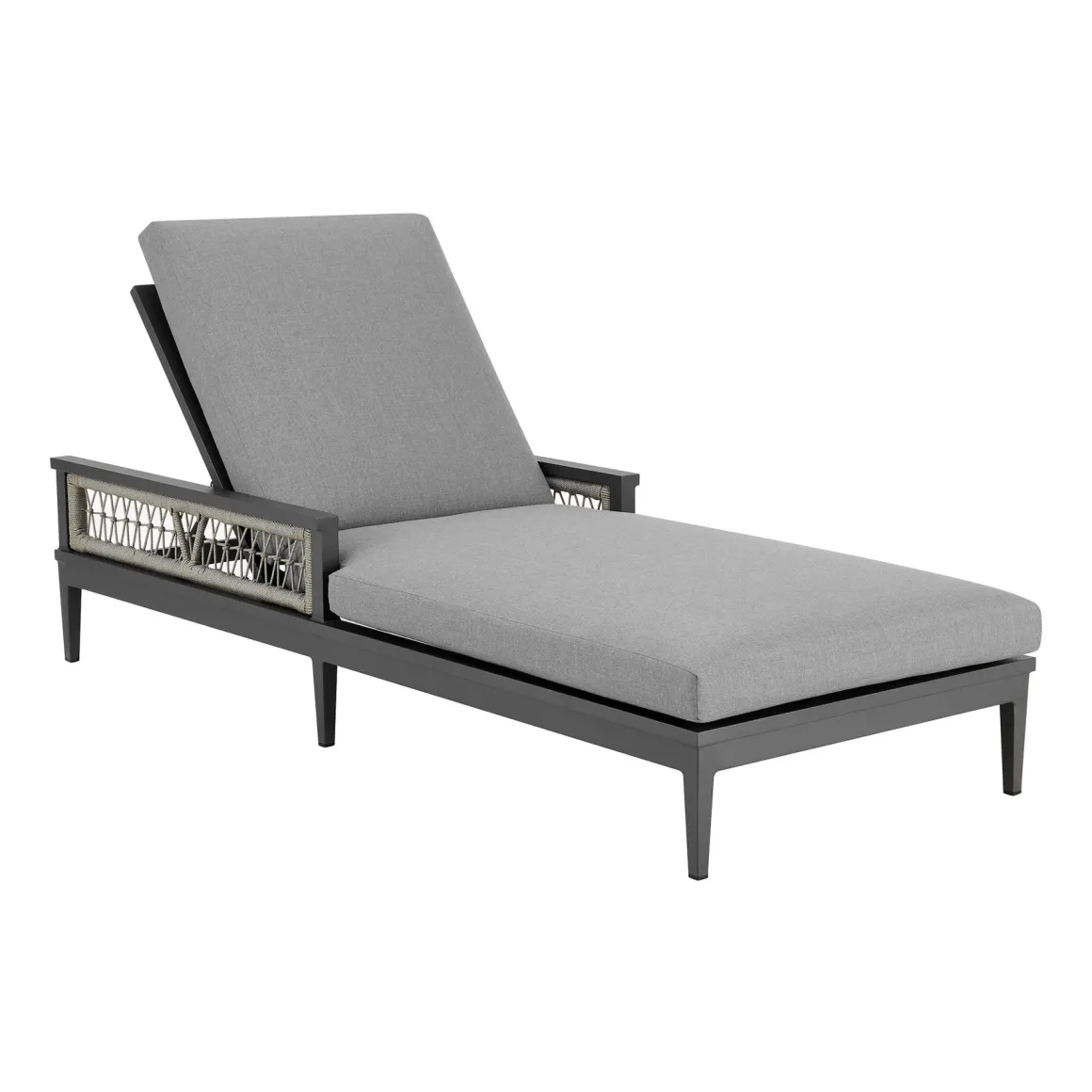 Zella Outdoor Lounge Chaise In Earl Gray