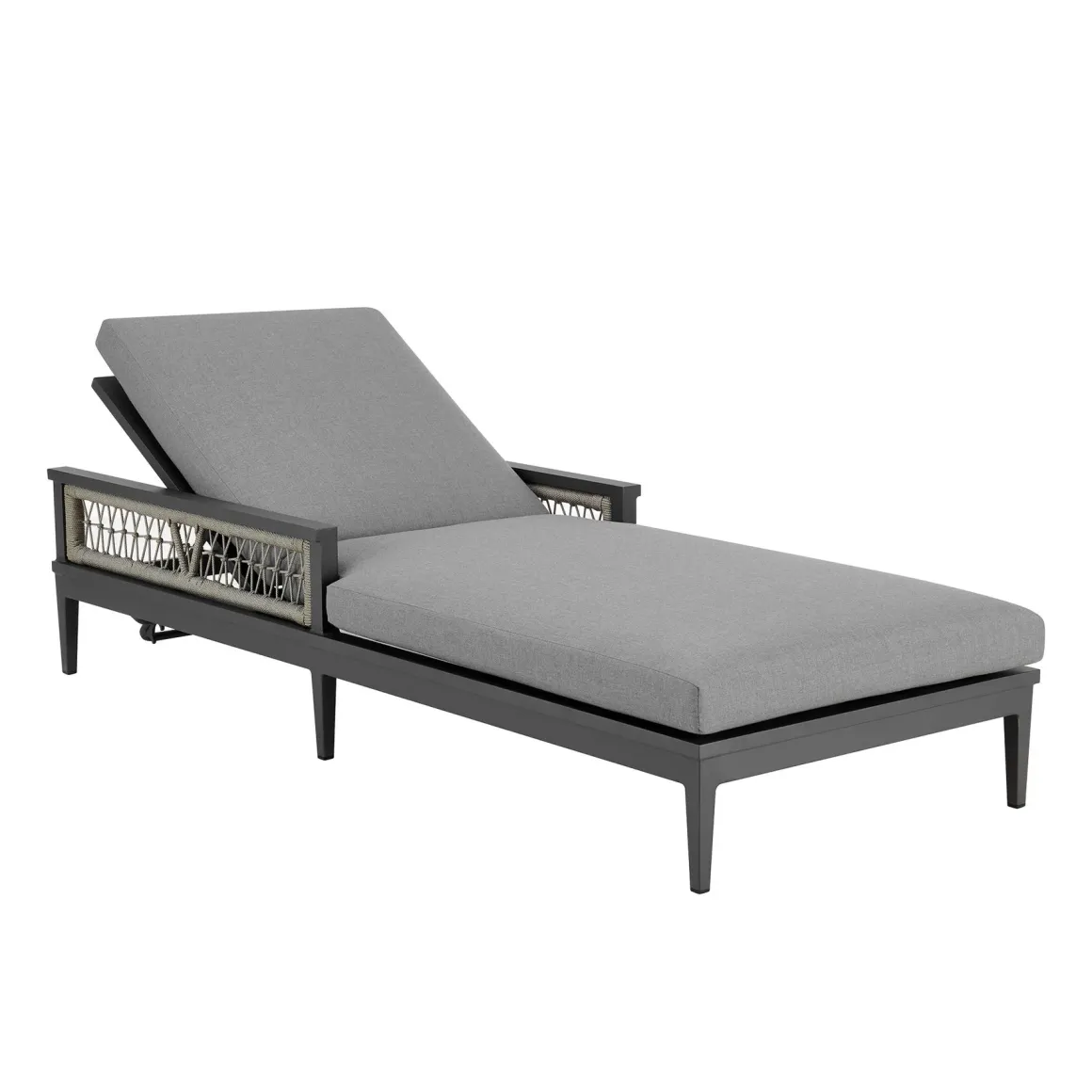 Zella Outdoor Lounge Chaise In Earl Gray