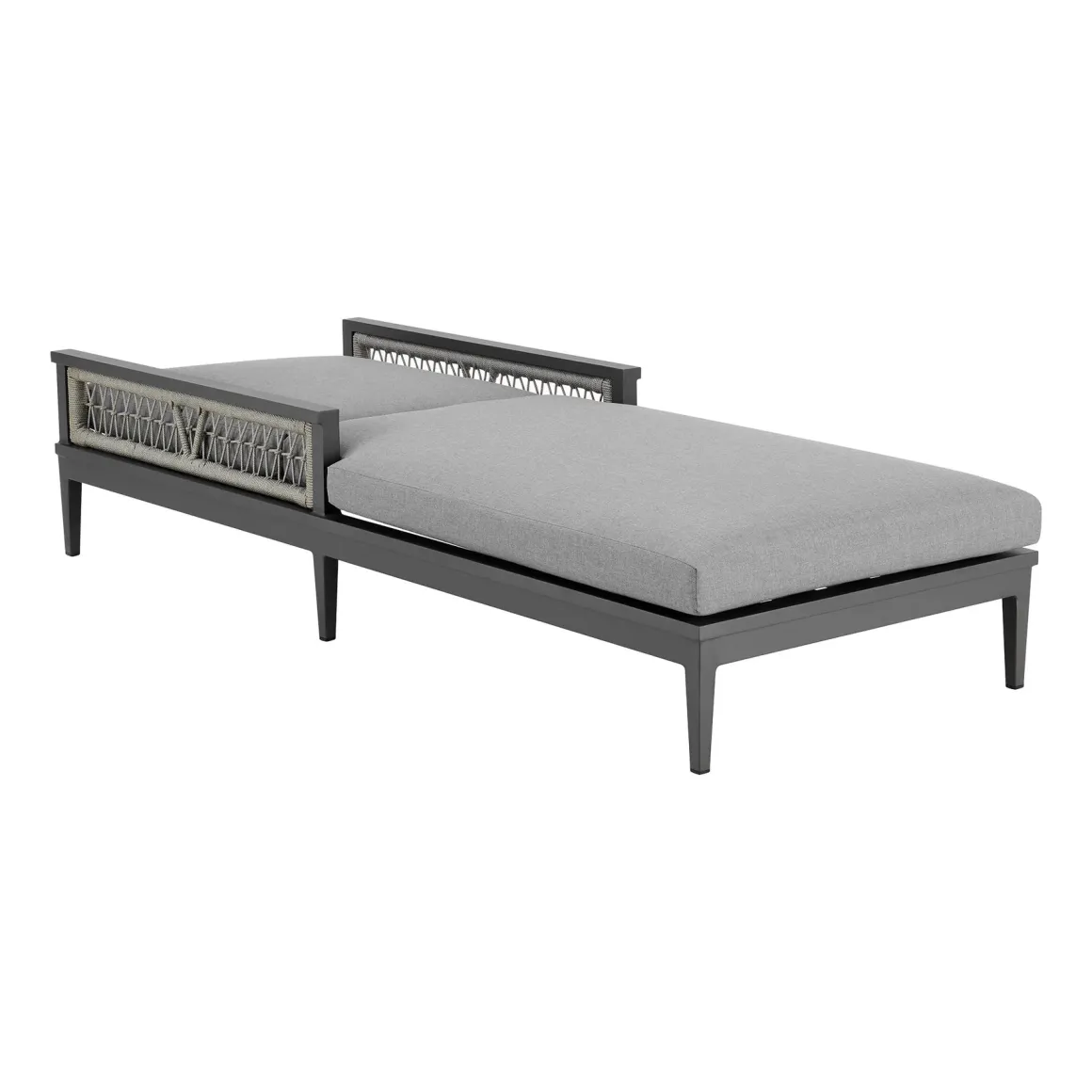 Zella Outdoor Lounge Chaise In Earl Gray