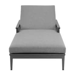 Zella Outdoor Lounge Chaise In Earl Gray