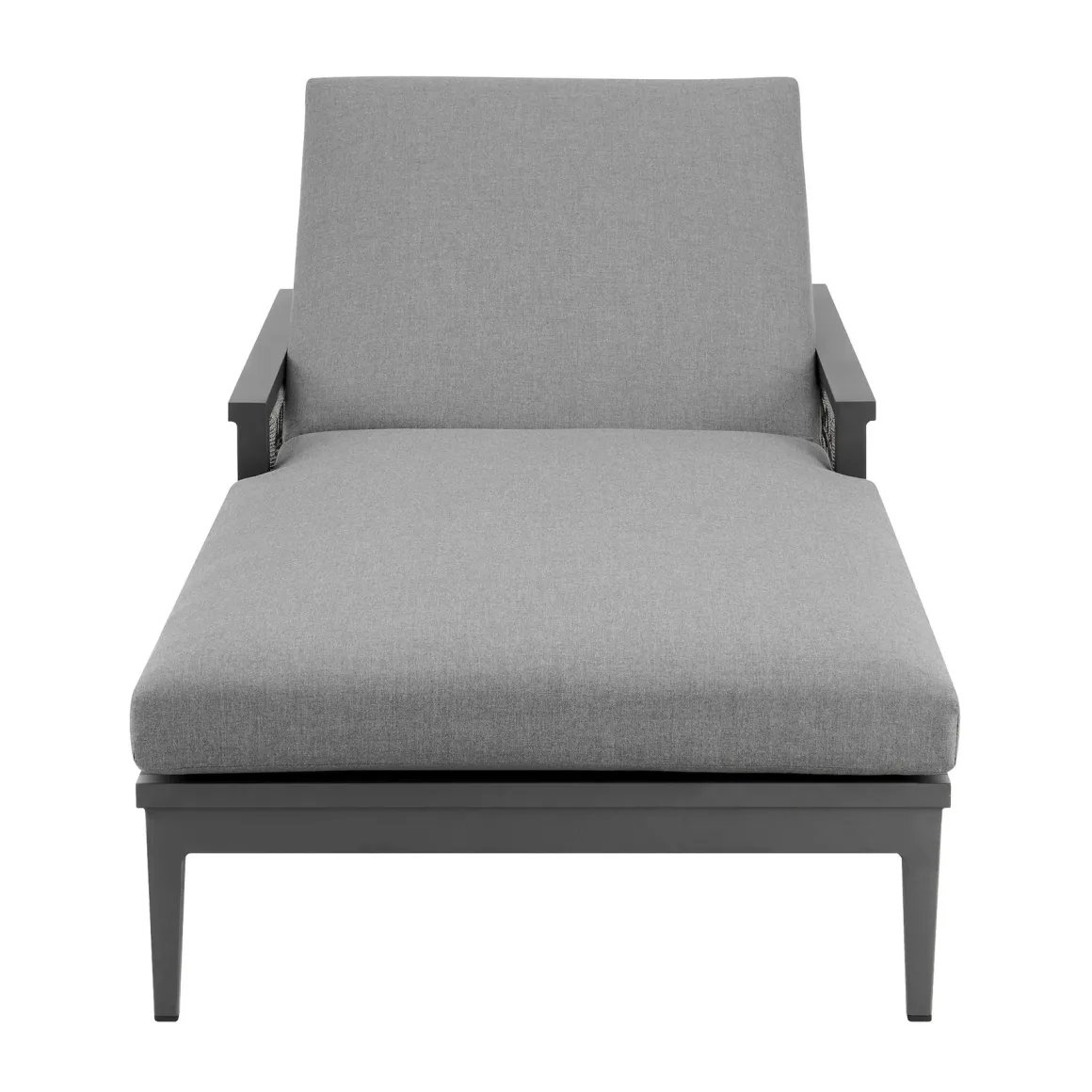 Zella Outdoor Lounge Chaise In Earl Gray
