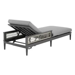 Zella Outdoor Lounge Chaise In Earl Gray