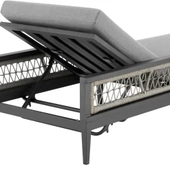 Zella Outdoor Lounge Chaise In Earl Gray